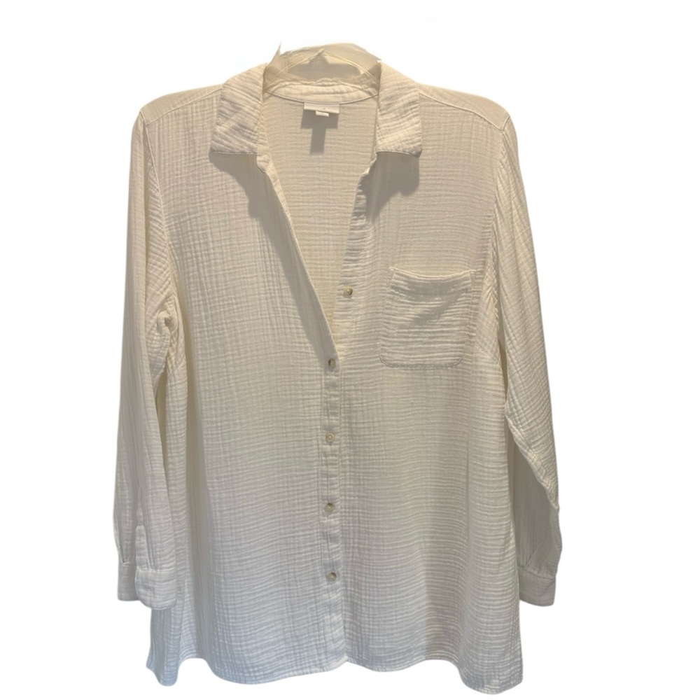 J. Jill White Button-Up Shirt